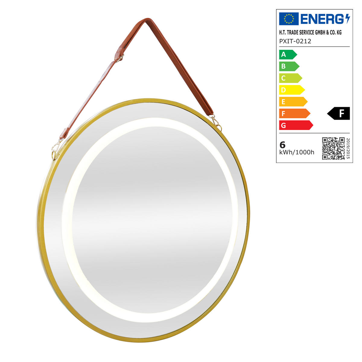 BADEZIMMERSPIEGEL Picerno - Goldfarben, Glas/Metall (80/80/3.5cm) - pro.tec