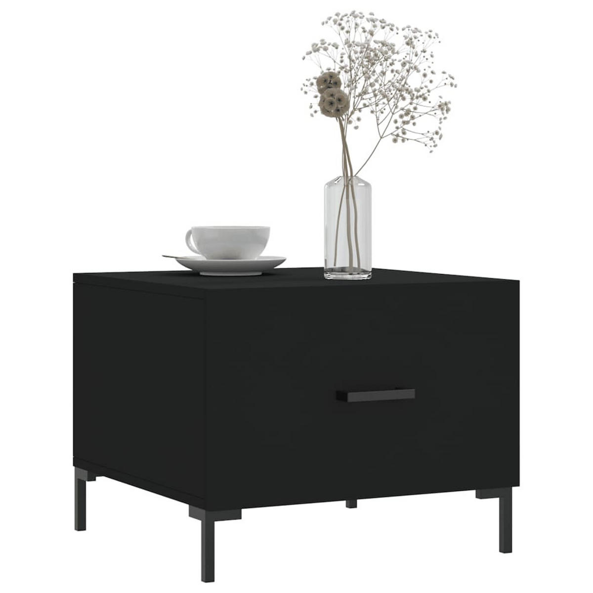 COUCHTISCH Schwarz 50x50x40 cm Holzwerkstoff - Schwarz, Holzwerkstoff (50/50/40cm) - furnicato