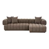 SOFA, Ingrid, Braun, Polyester, 160 x 293 x 68 cm - Braun, Textil (160/293cm) - ebuy24