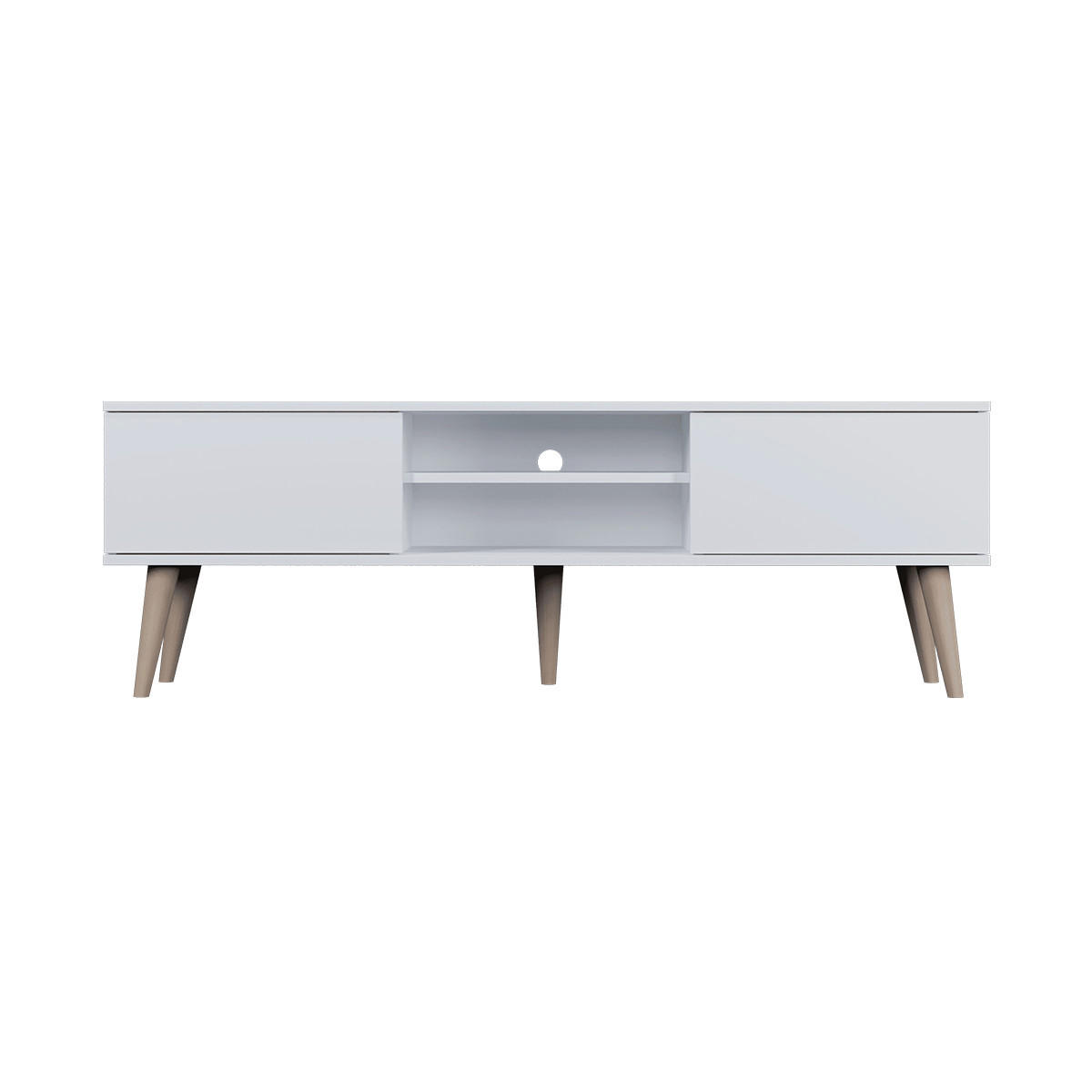 TV-MÖBEL Toronto Weiß - Weiß, Holzwerkstoff (160/55/35cm) - Petits-meubles