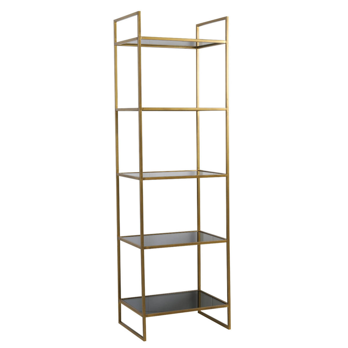 STANDREGAL MARIKI 55x40x180 cm, Glas-Metall, Gold - Goldfarben, Glas (40/180/55cm) - Light & Living