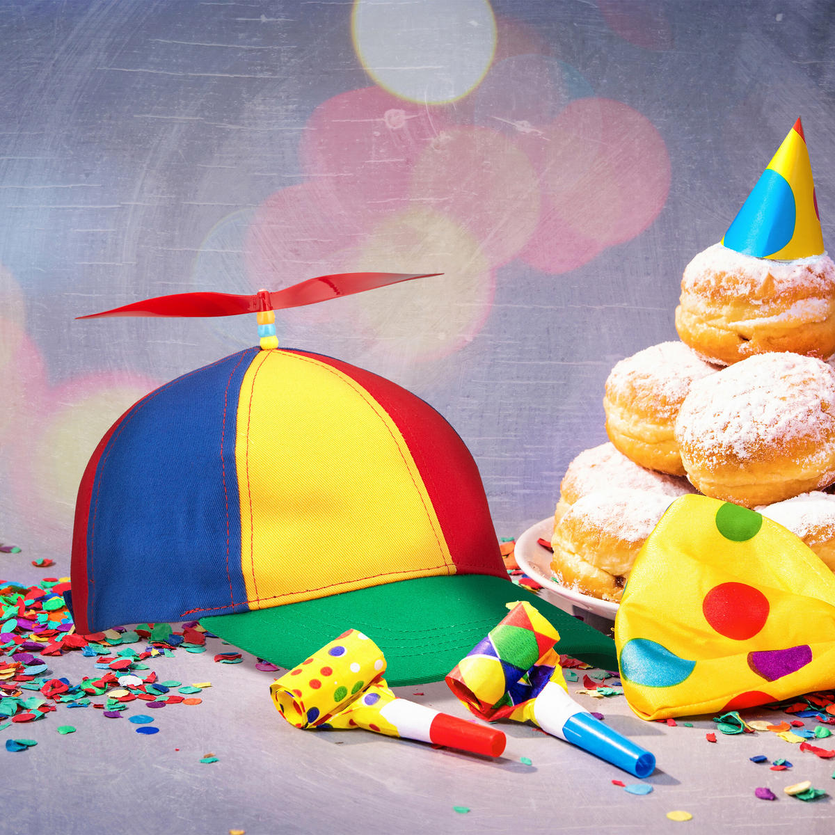 PROPELLERMÜTZE - Multicolor, Kunststoff/Textil (19/14/27cm) - Relaxdays