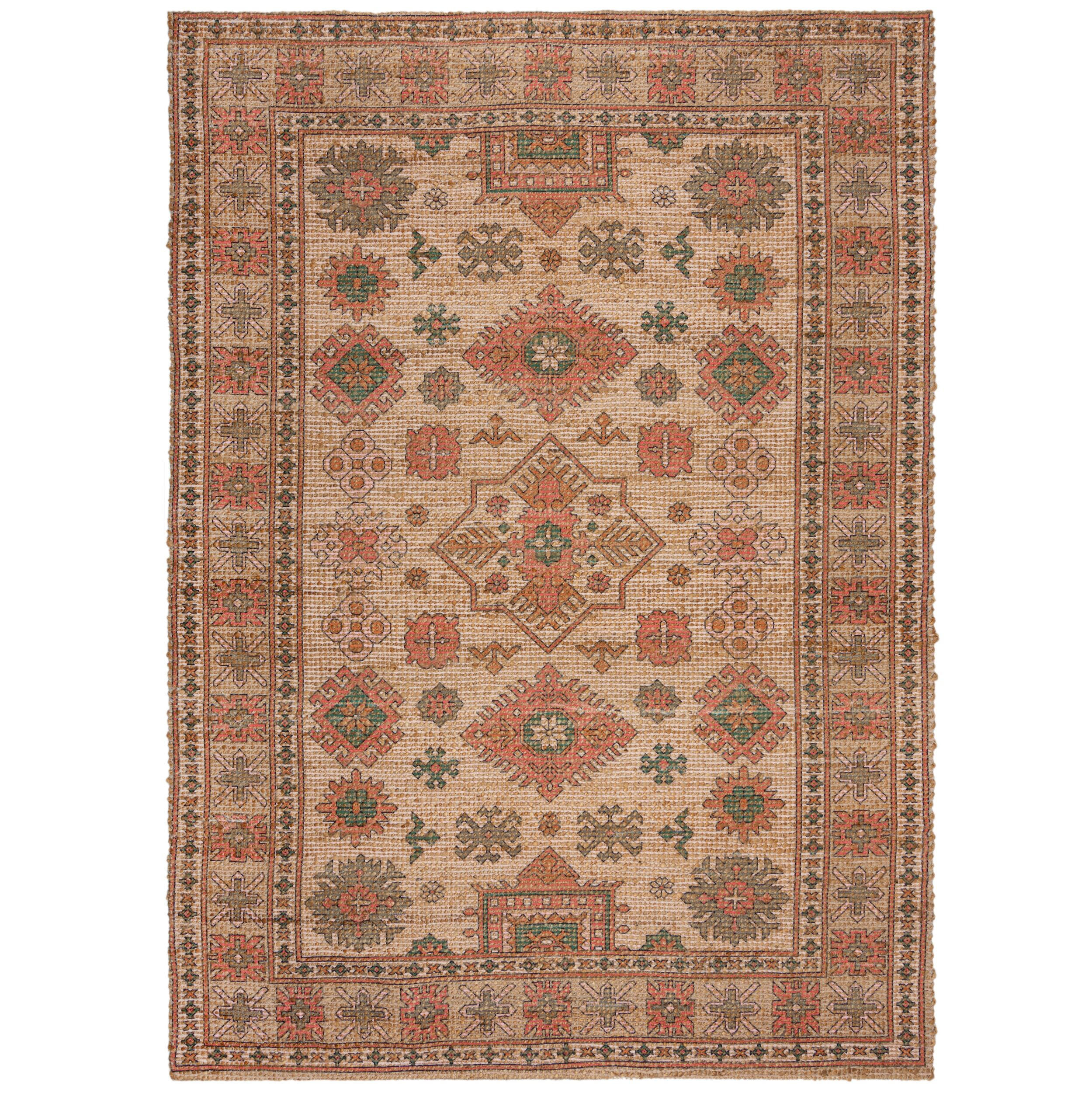 TEPPICH Flachgewebe Orientalisch, Wohnzimmer Rosa Rechteckig 160x230 - Rosa, Textil (160/230cm) - KADIMA DESIGN