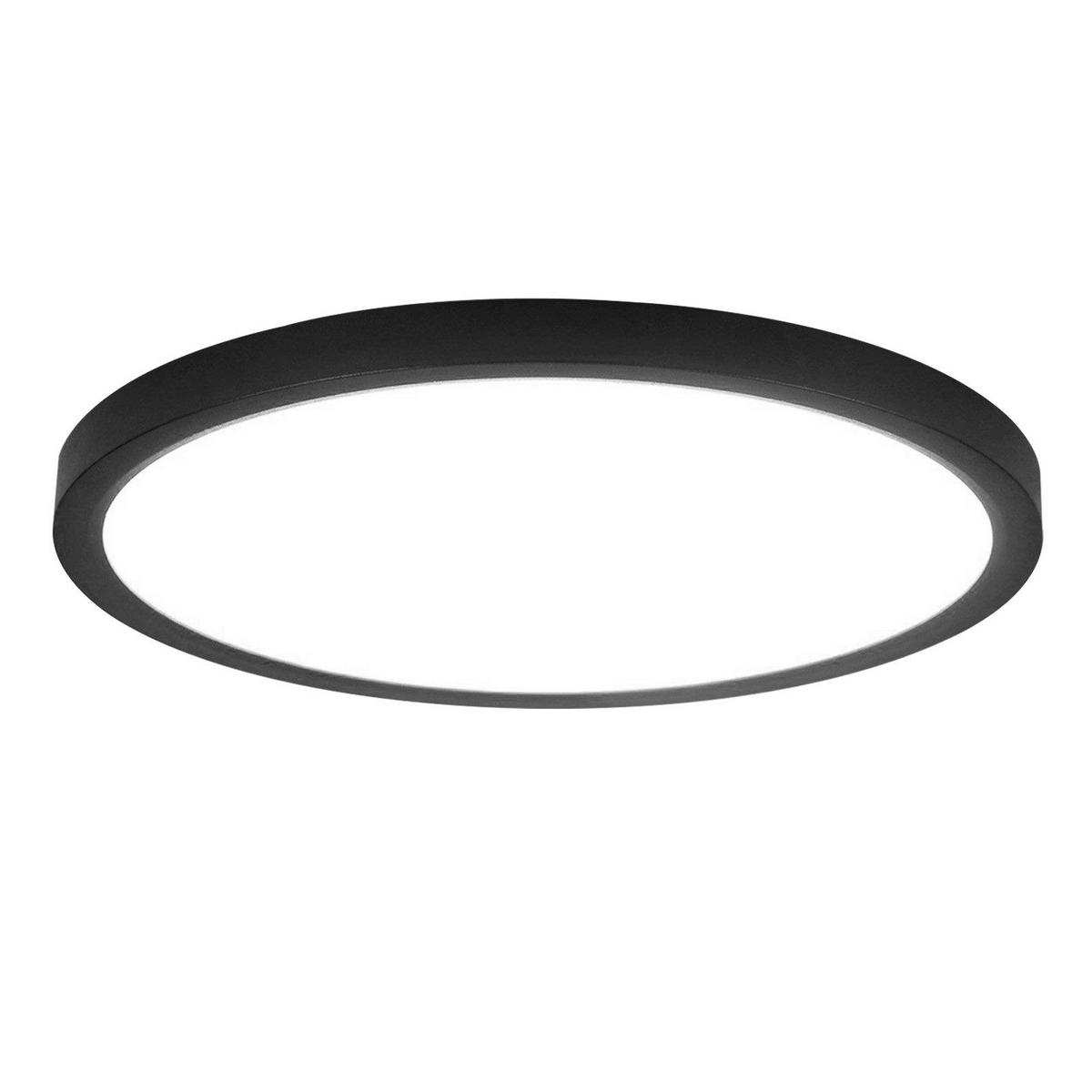 DECKENLEUCHTE Evangeline 30/30/2.4 cm - Schwarz, Kunststoff (30/30/2.4cm) - ZMH