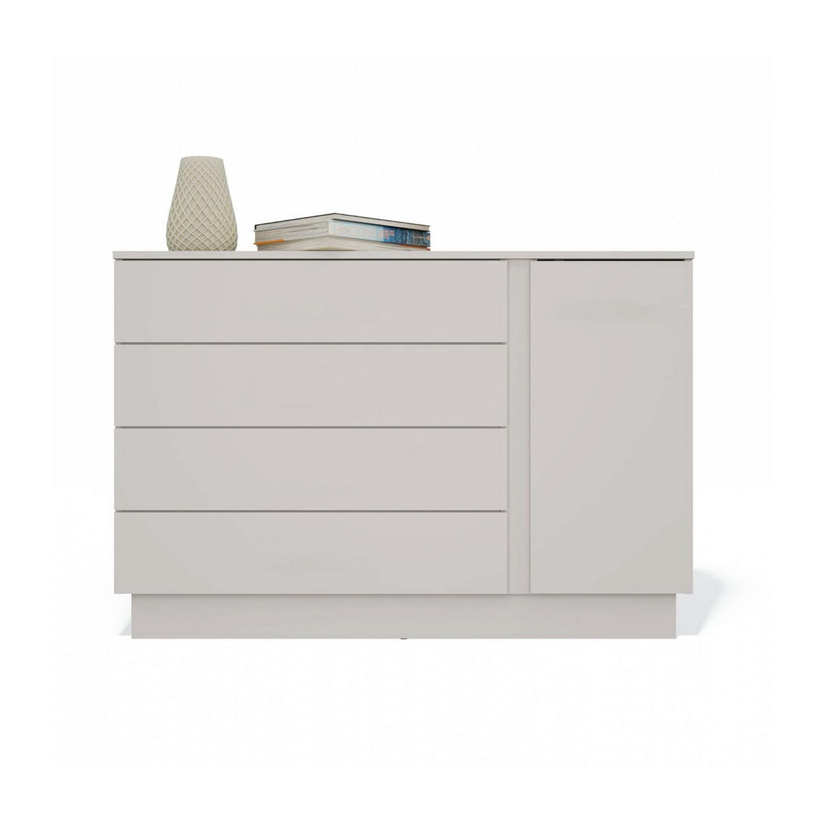 KOMMODE Linus - Kaschmir, Holzwerkstoff (125/84/40cm) - kommodly