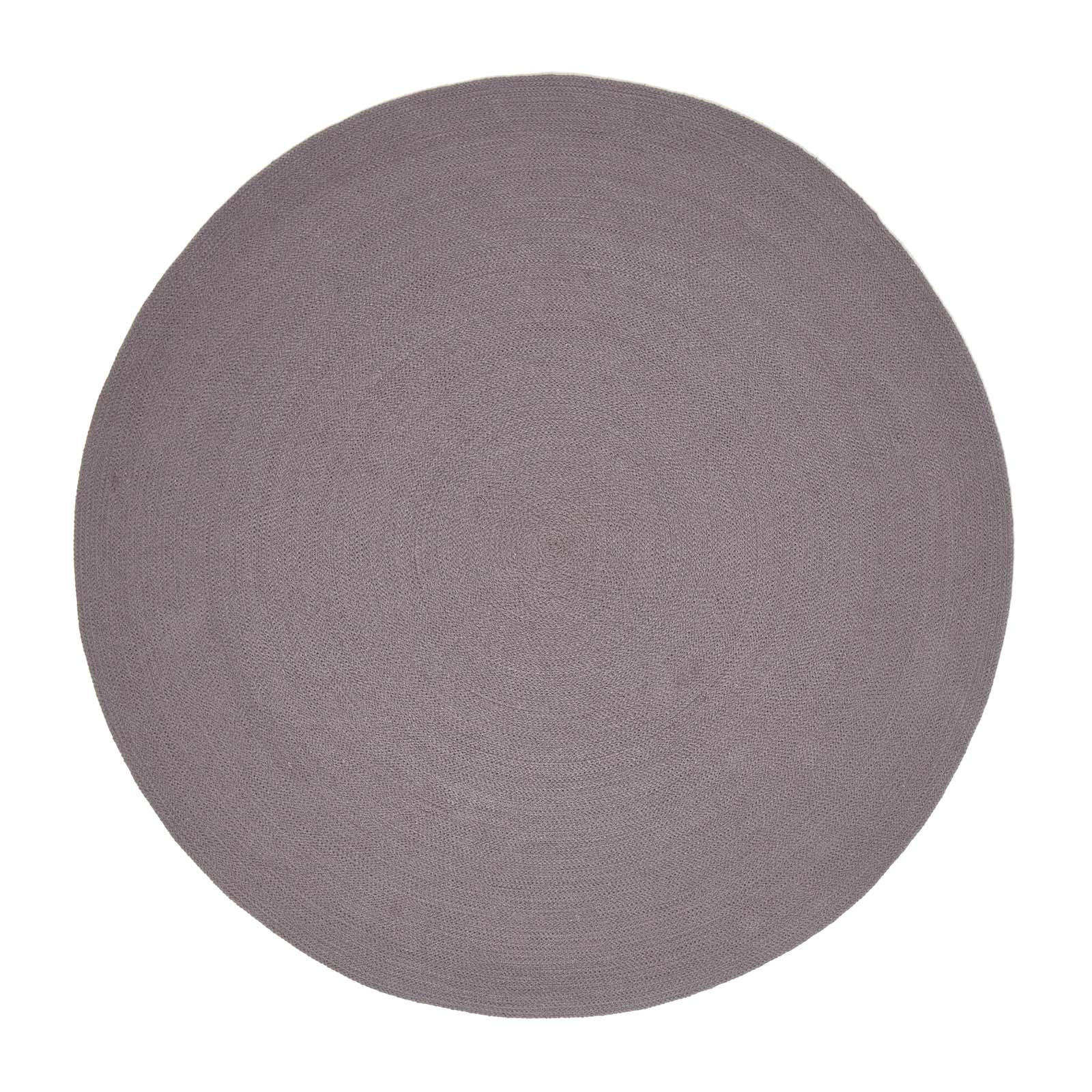 TEPPICH geflochten rund 120 cm - Grau, Textil (120/120cm) - Homescapes