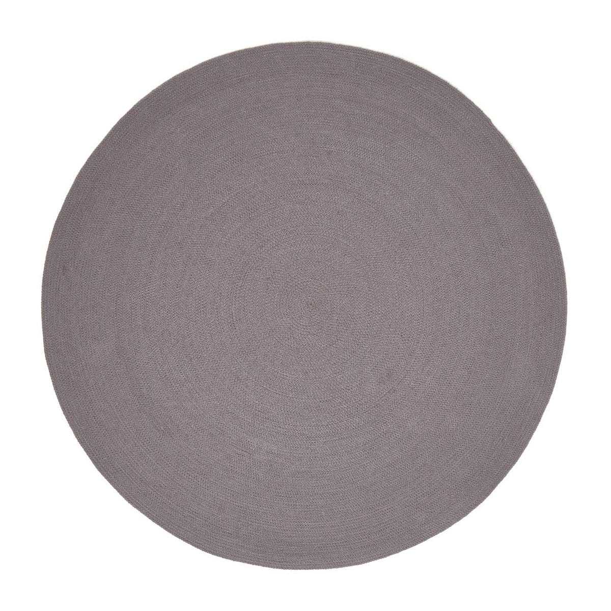 TEPPICH geflochten rund 120 cm - Grau, Textil (120/120cm) - Homescapes