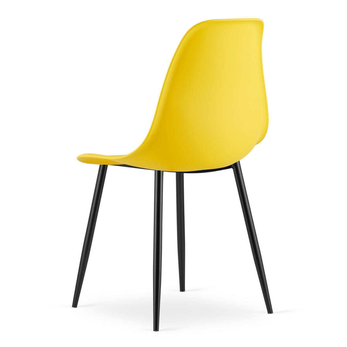 ESSZIMMERSTUHL KALEO gelber Sitz, schwarze Beine - Gelb/Schwarz, Kunststoff (46/84/51cm) - Valora
