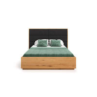 MASSIVHOLZBETT Dome aus Eiche mit Bettkasten 180x220 cm, Storm 99 (Schwarz) - Eichefarben/Braun, Holz (180/220cm) - Danzz