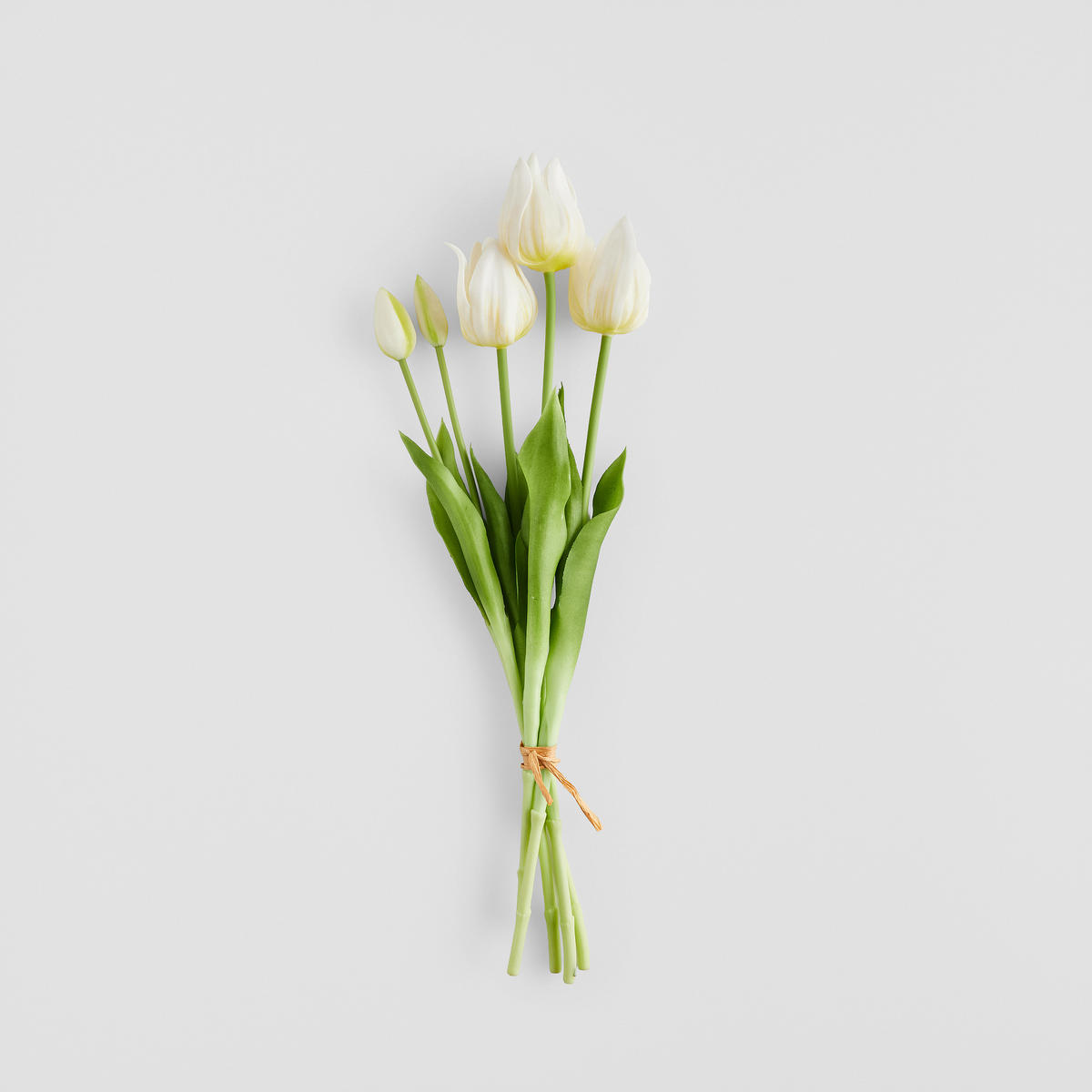 BLUMENSTRAUSS Tulipaniso - Weiß, Kunststoff (10cm) - home&you