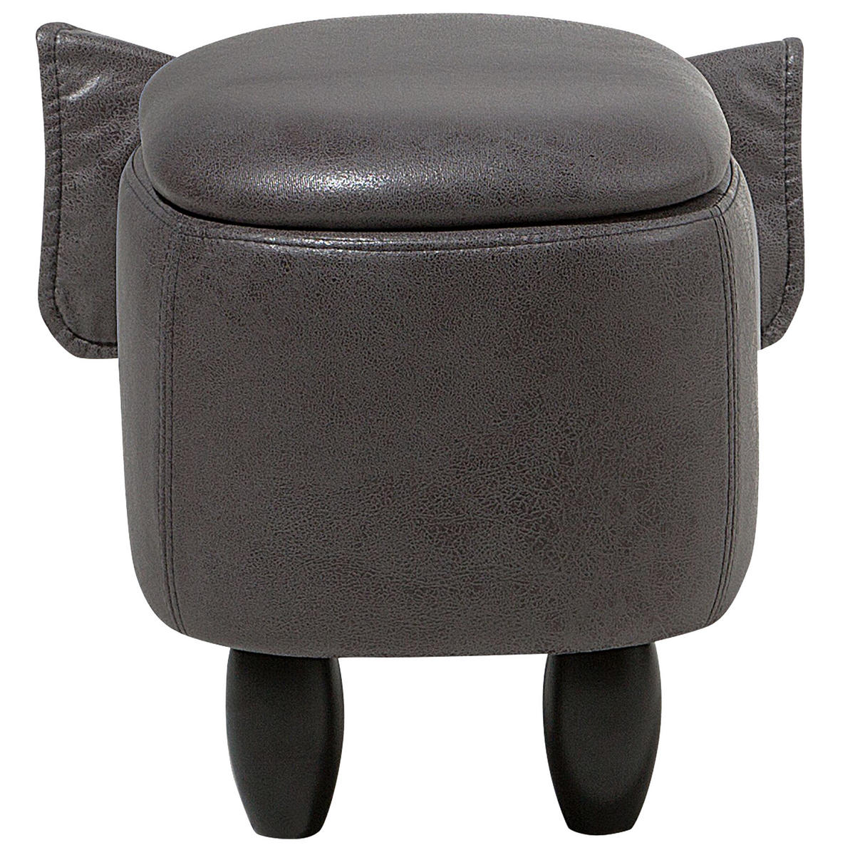 TIERHOCKER Elephant 32/70/35 cm - Grau, Kunststoff/Textil (70/35/32cm) - Beliani
