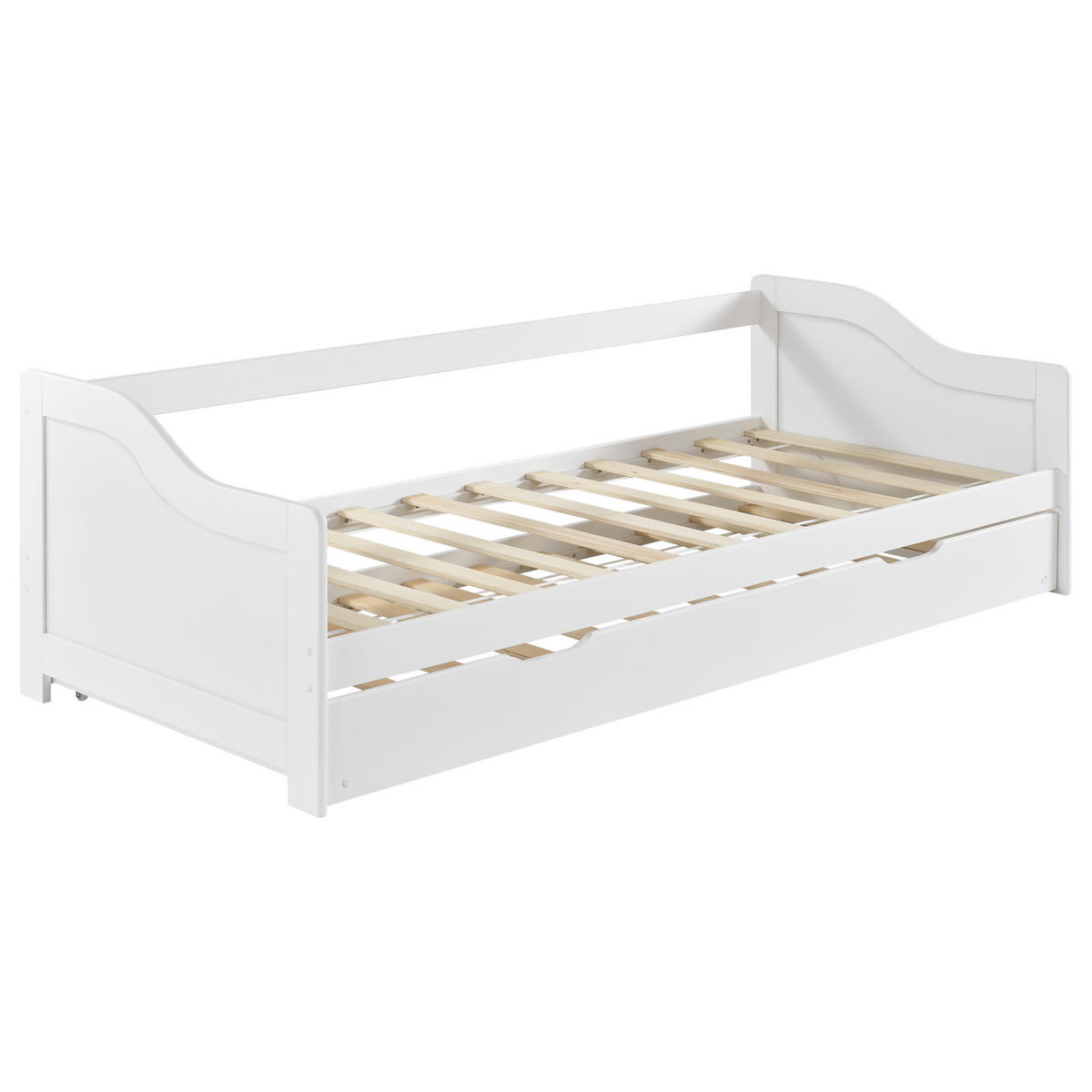 SOFABETT - Weiß, Holz (90/200cm) - [en.casa]