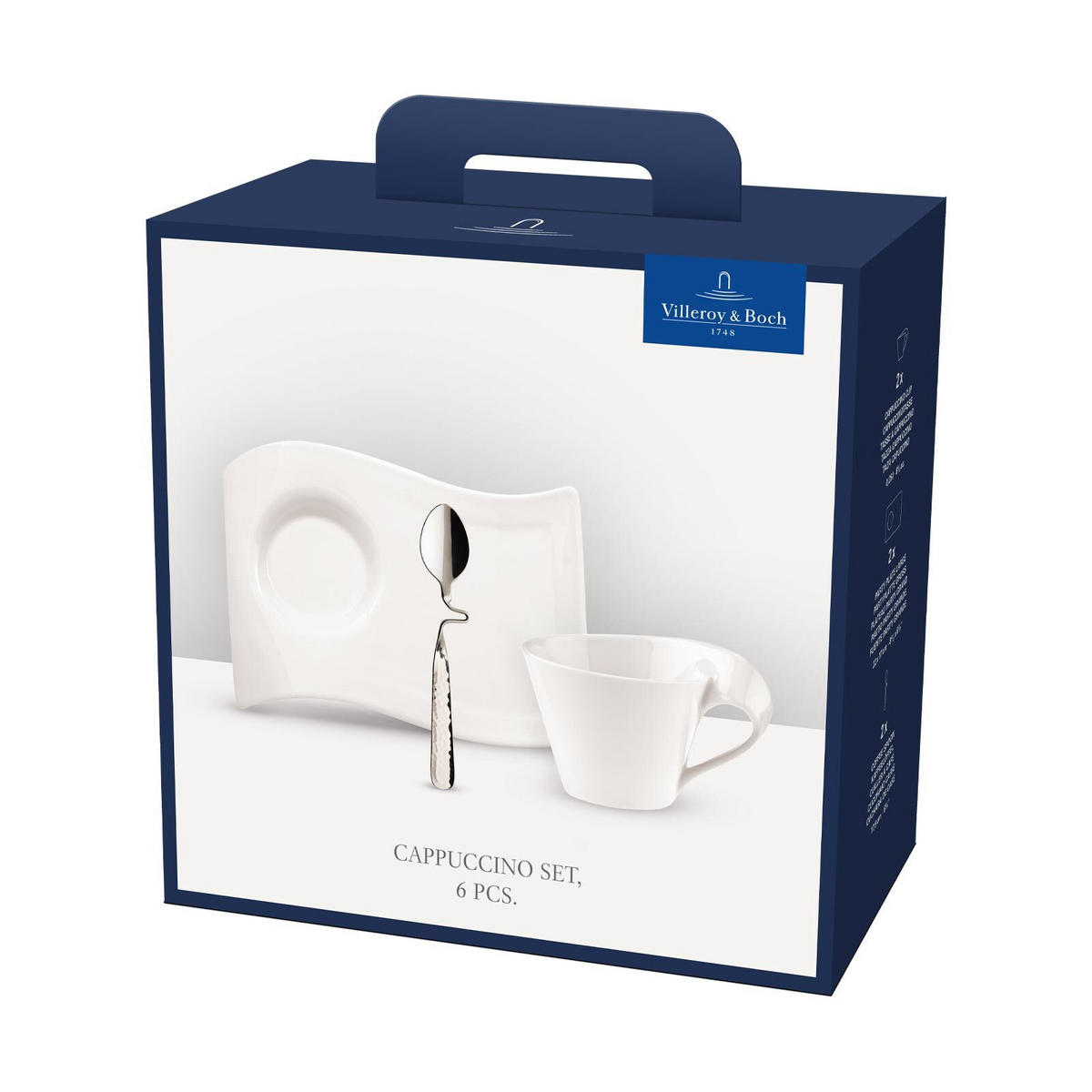CAPPUCCINO-SET NewWave weiß 150 ml 6-tlg. - Weiß, Keramik (17/11.7/22cm) - Villeroy & Boch