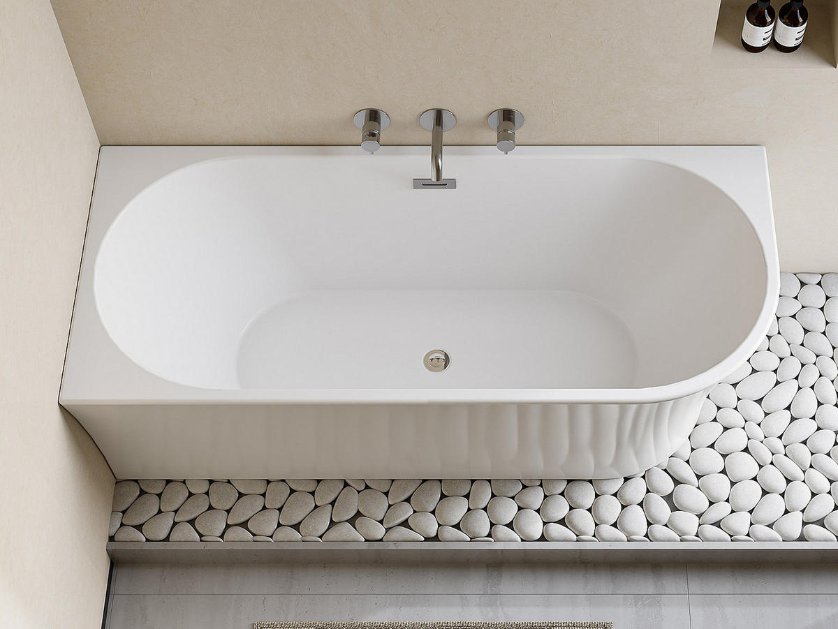 BADEWANNE (Standard) - 1 -Sitzer - Acryl - weiß - PONTICOLA - Weiß, Kunststoff (150/59/75cm) - Vente-Unique