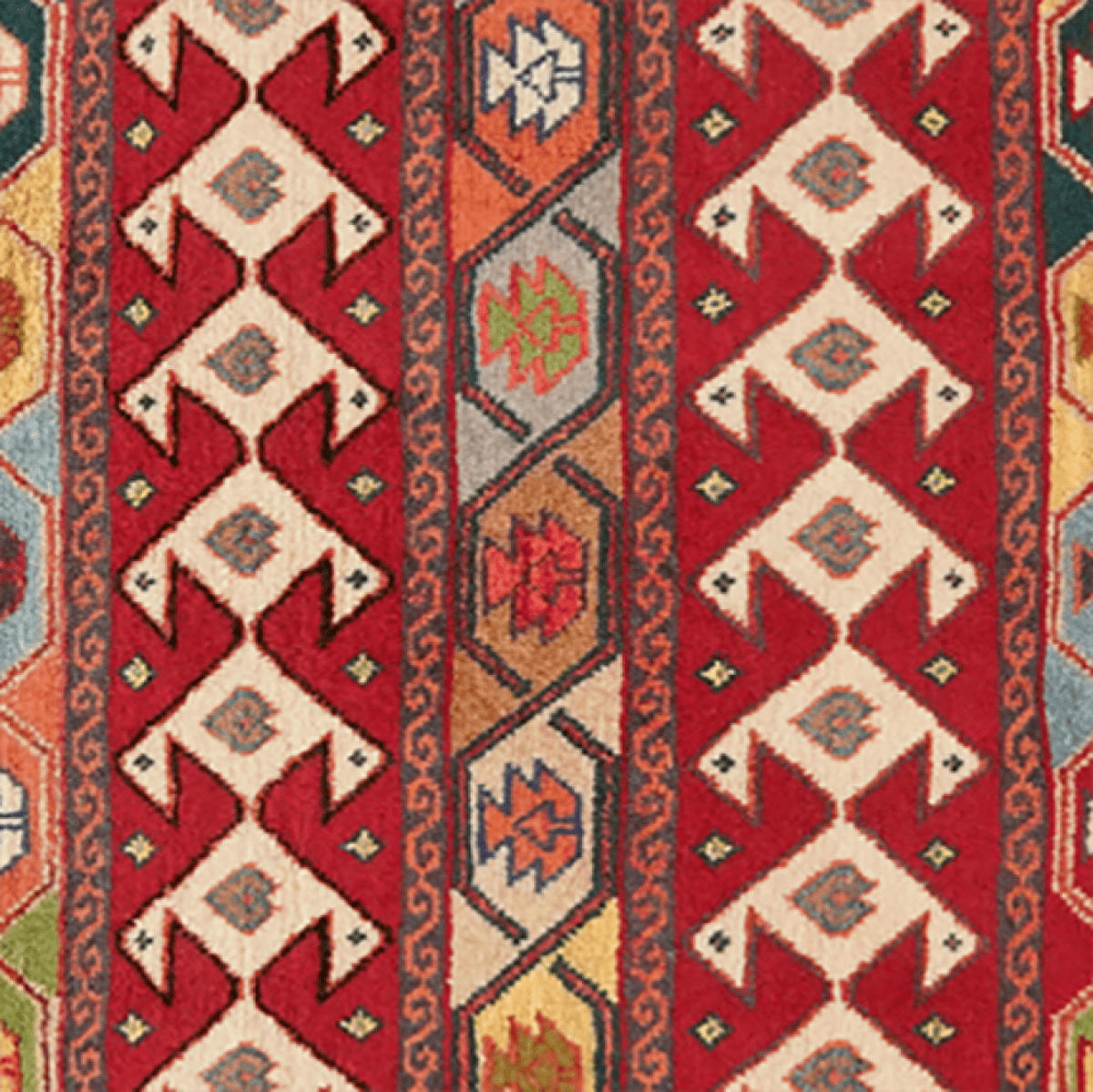 ORIENTTEPPICH handgeknüpft Gashgai Bunt 65/63 cm Schurwolle - Multicolor, Textil (63/65cm) - Looma