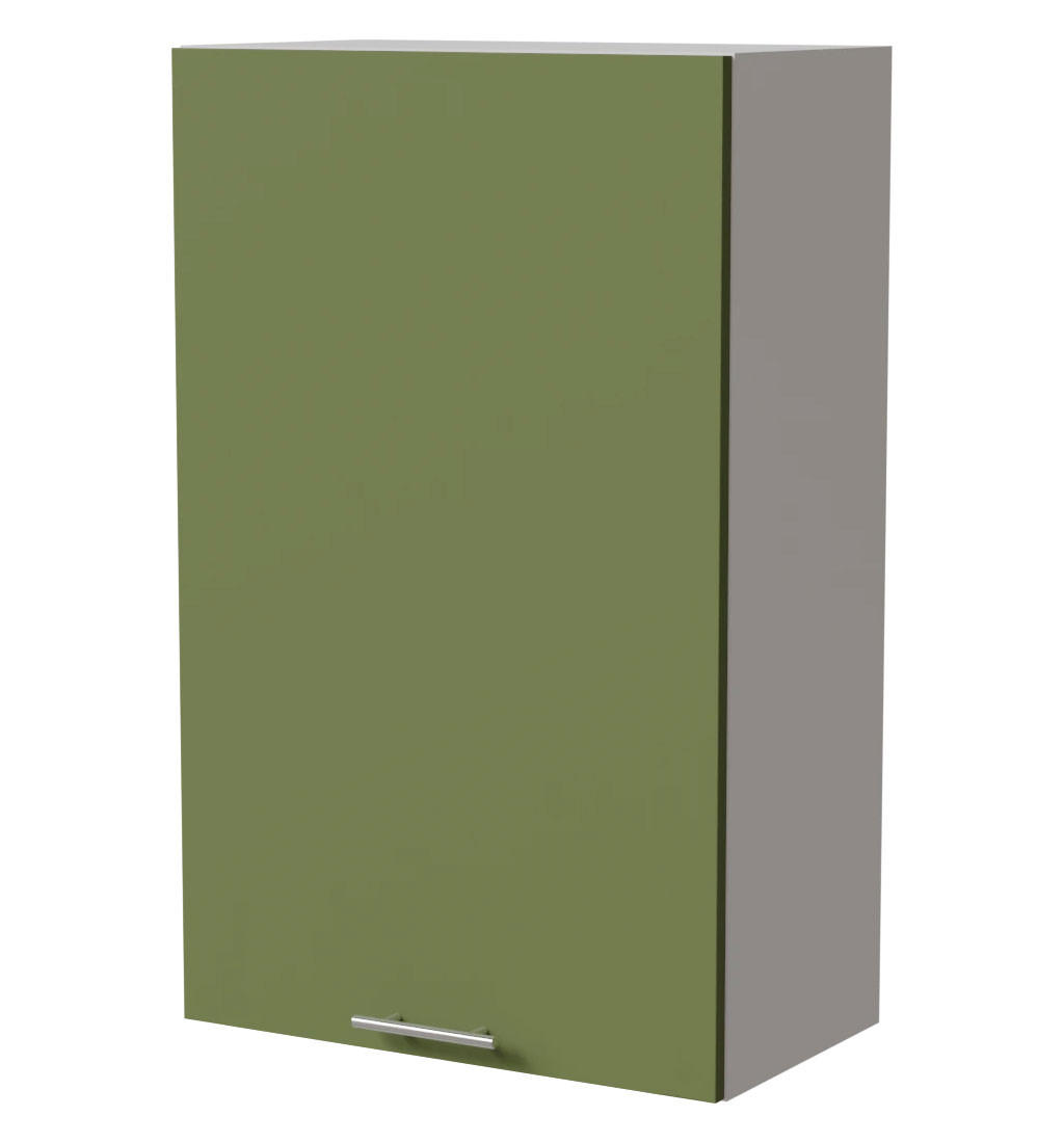 HÄNGESCHRANK Brerra W4/60/1 Weiß / RAL 6025 farngrün Matt 60 / 32,5 / 96cm - Weiß/Grün, Holz/Holzwerkstoff (60/96/32.5cm) - Feldmann-Wohnen