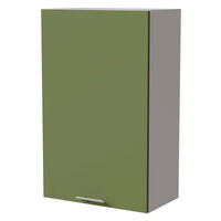 HÄNGESCHRANK Brerra W4/60/1 Weiß / RAL 6025 farngrün Matt 60 / 32,5 / 96cm - Weiß/Grün, Holz/Holzwerkstoff (60/96/32.5cm) - Feldmann-Wohnen
