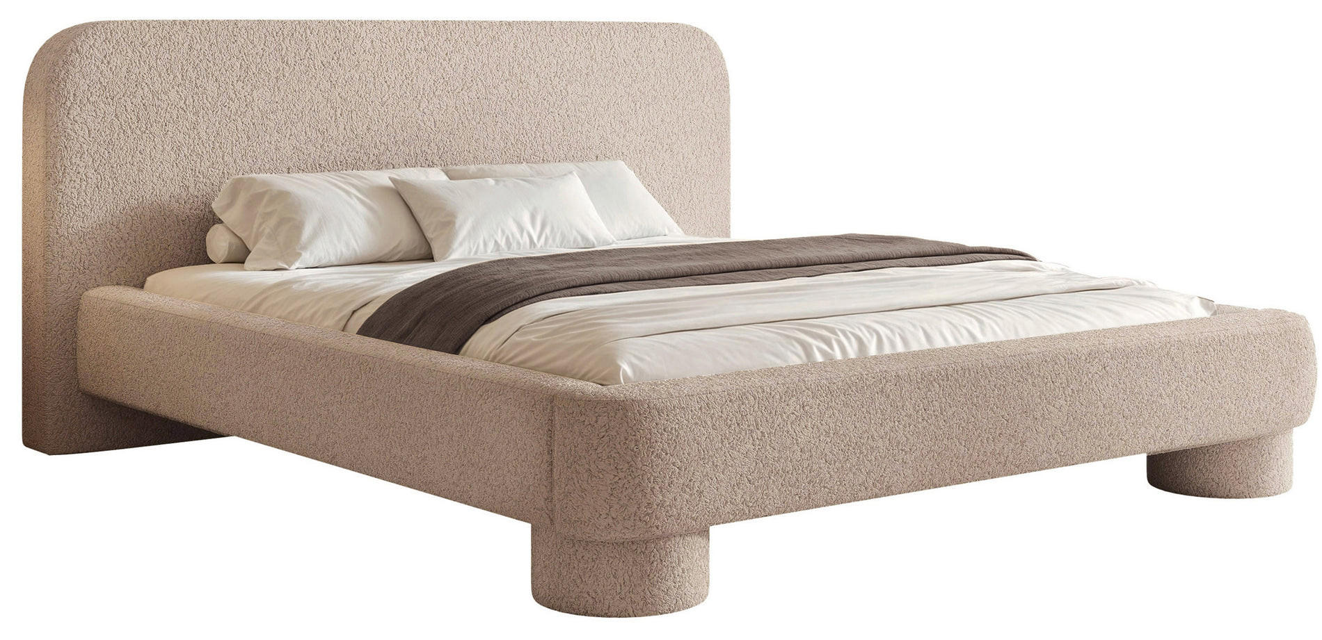 POLSTERBETT mit Bettkasten Fredo 140x200 cm - Beige, Holzwerkstoff/Textil (140/200cm) - Selsey