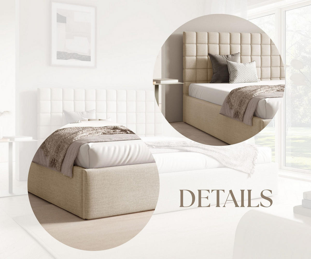 POLSTERBETT BEZA III - Creme - Creme, Holz/Textil (140/200cm) - AN-Moebel 4u