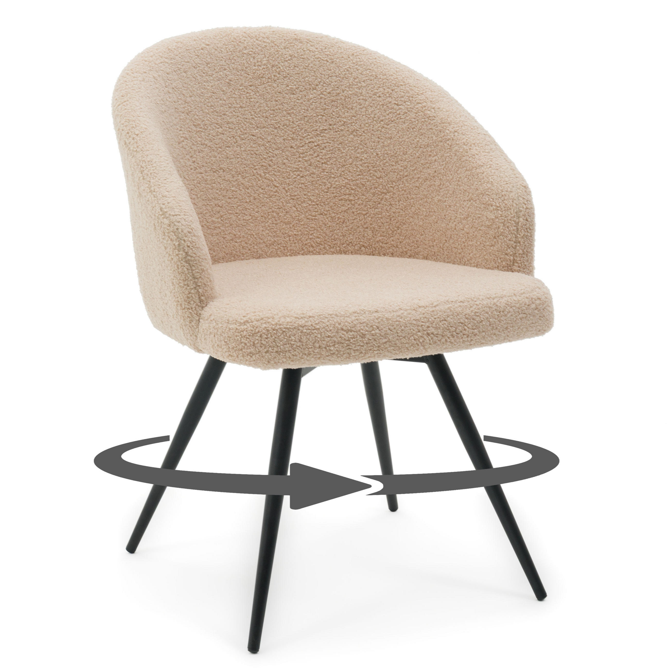 NEW Home Stuhl Beige, Braun 57x80x59 cm