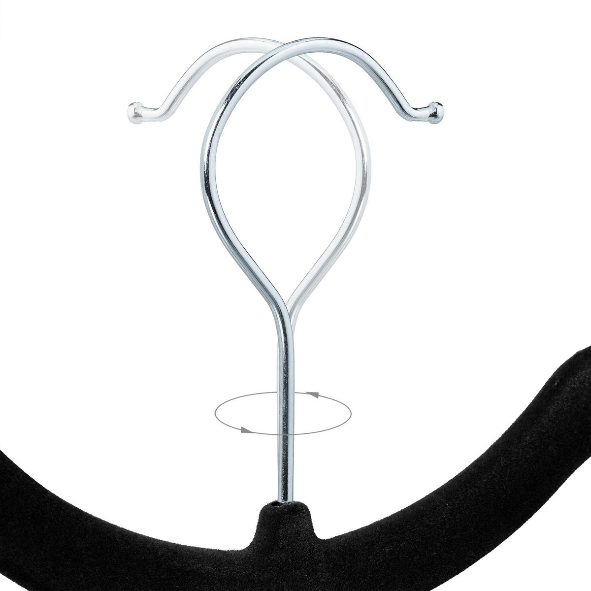 50XVEŠIAKOV na oblečenie - čierna, kov/textil (0.5cm) - Relaxdays