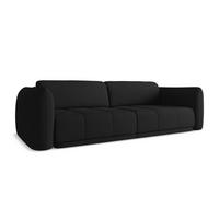 4-SITZER-SOFA Chenille Stoff Schwarz - Schwarz, Kunststoff/Textil (250/74/105cm) - Makamii