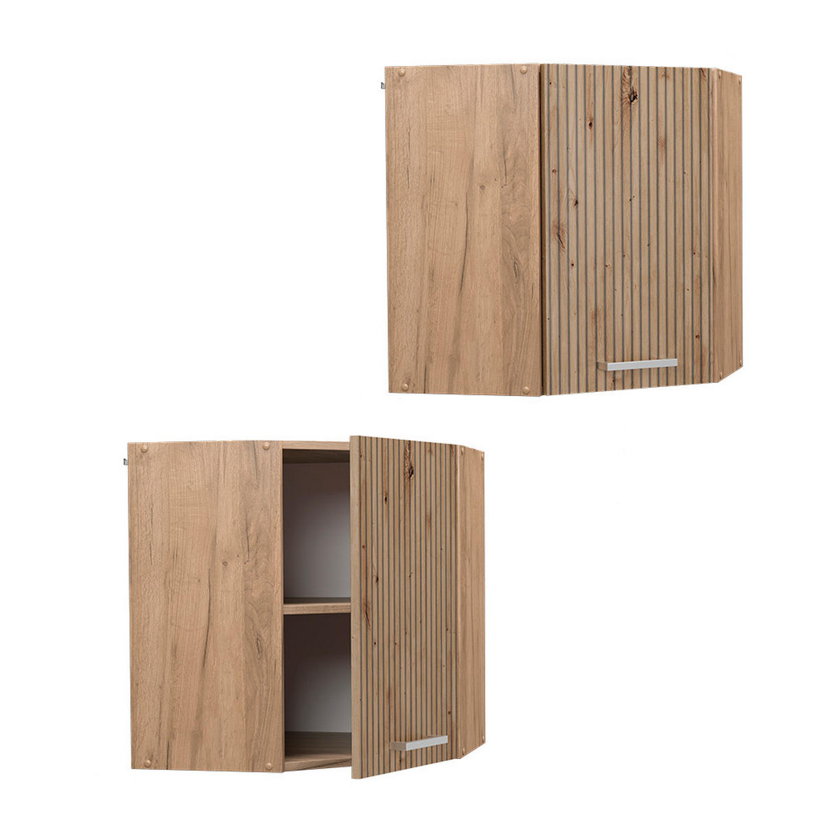 ECKHÄNGESCHRANK R-Line Artisan-Eiche 57 cm - Honigeiche/Eiche Wotan, Holzwerkstoff (57/60/34.1cm) - Vicco