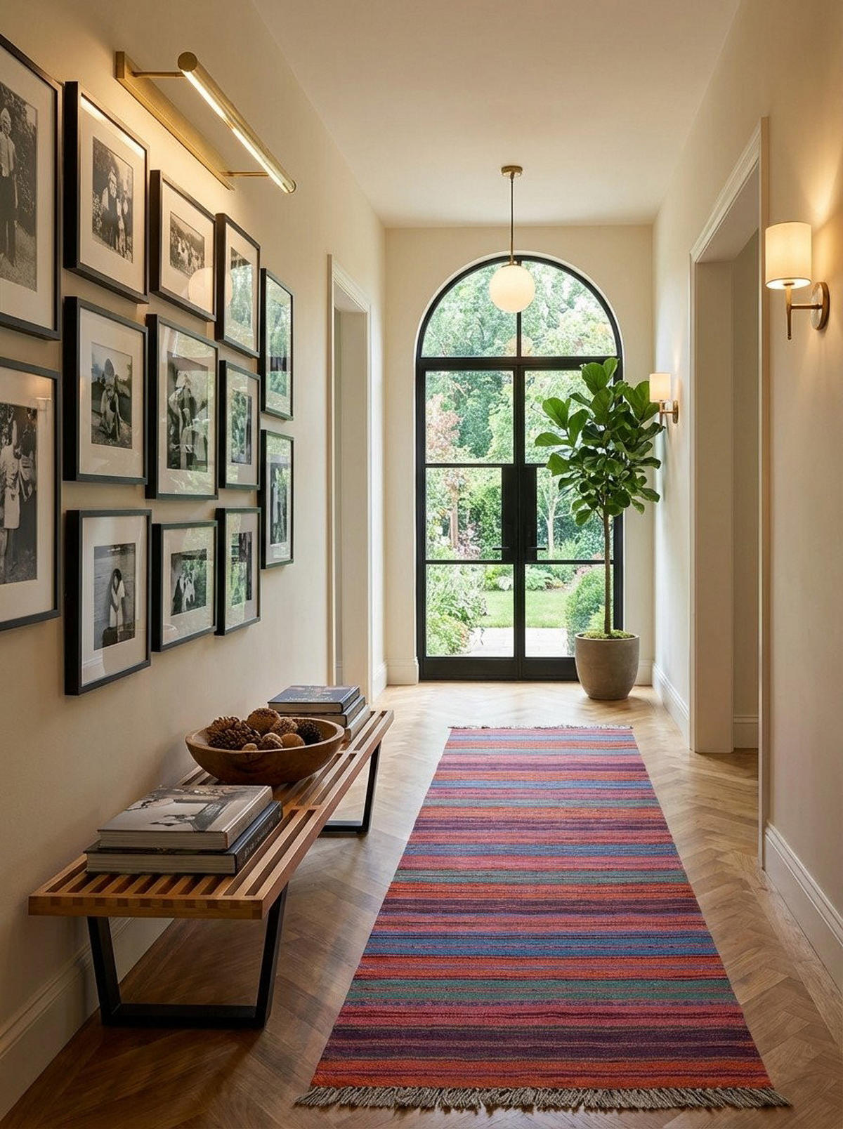 HANDWEBTEPPICH Kelim Gashgai Mehrfarbig 200/60 cm Schurwolle - Multicolor, Textil (60/200cm) - Looma