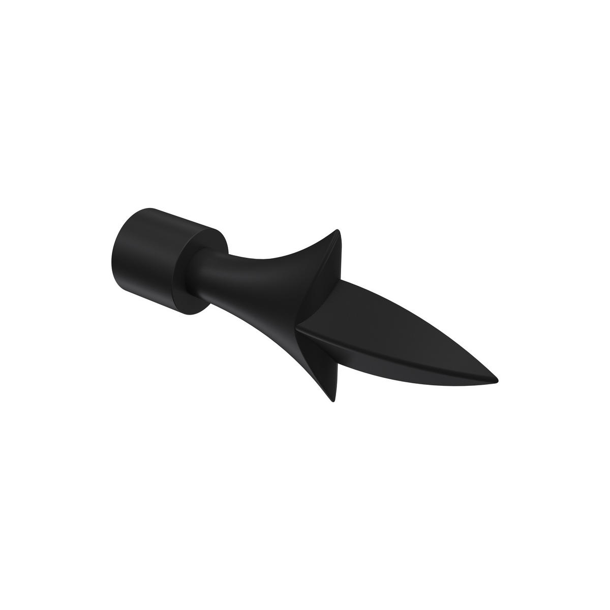 ENDSTÜCKE FÜR TELESKOP-GARDINENSTANGEN Lily 16/13 mm Ø Schwarz, Packung 2 Stück - Schwarz, Kunststoff (11.1/5.9/5.9cm) - INTERDECO