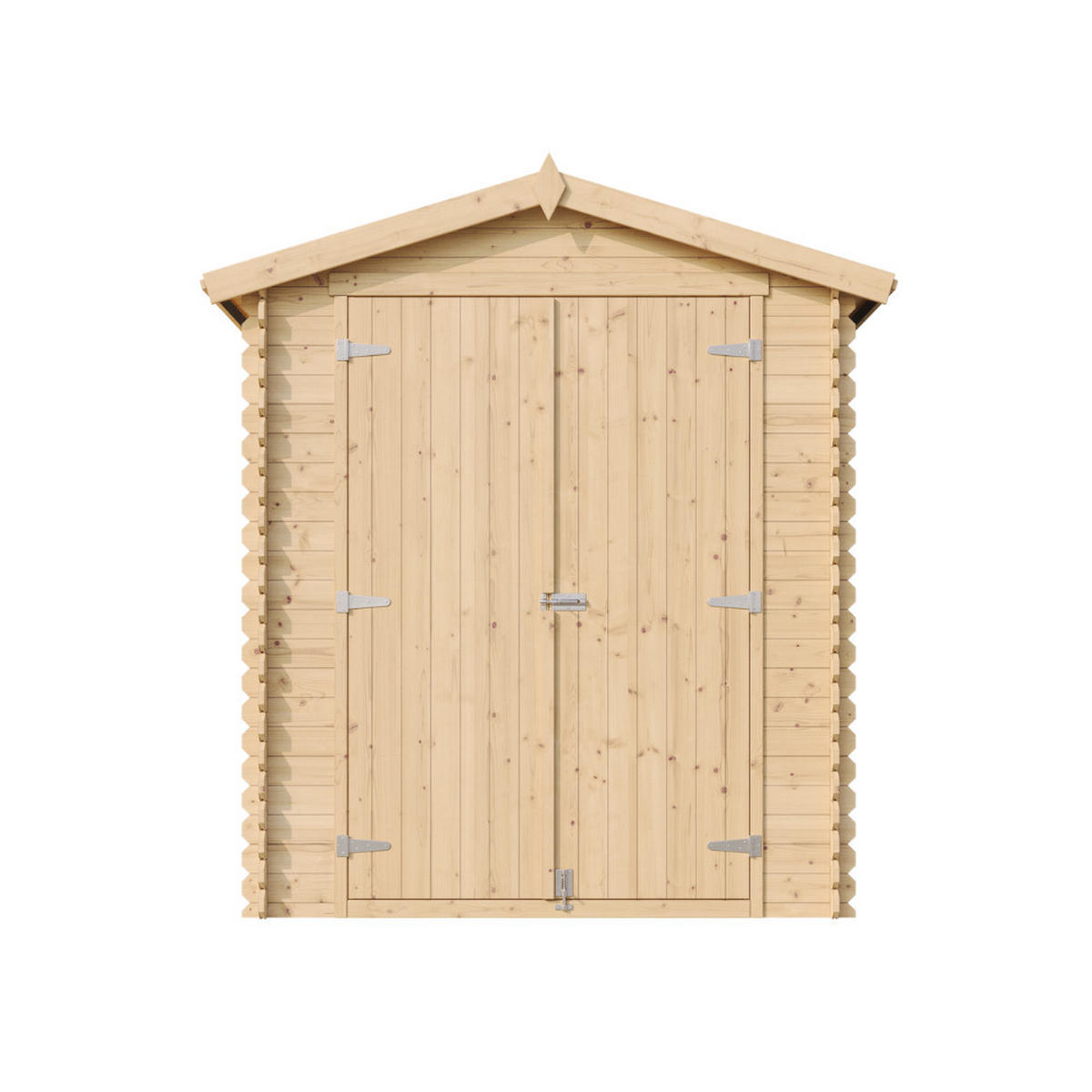 HOLZ-GARTENHAUS 2,82 m² – TIMBELA M320C1+M320G - Naturfarben, Holz (196/224/186cm) - Timbela