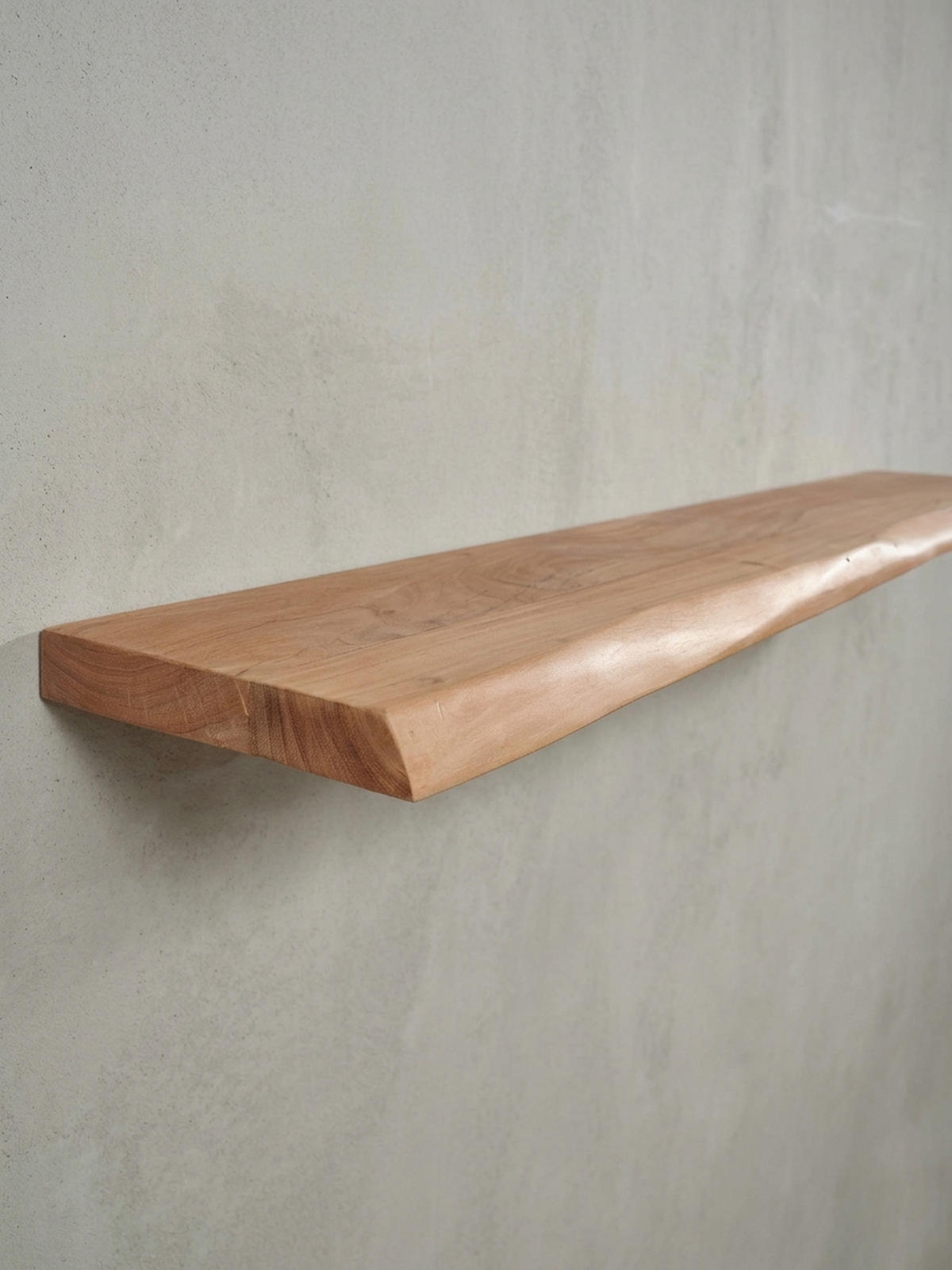 WANDREGAL Akazienholz Baumkante Rustikal, Beige 160x26x4 cm - Beige, Holz (160/4/26cm) - KADIMA DESIGN