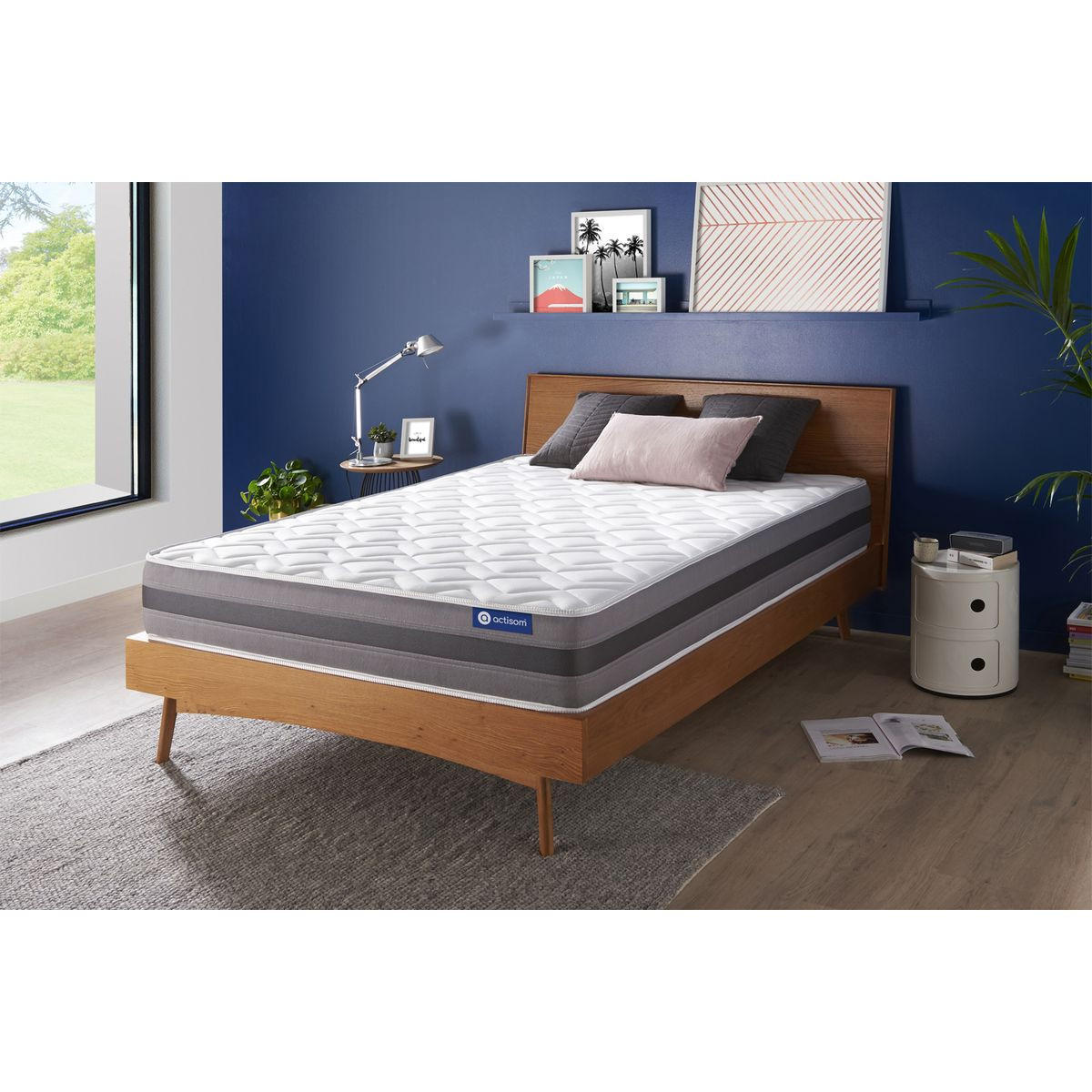 MATRATZE Actiflex relax Taschenfederkern und Memory-Schaum 160 x 190 cm h1 - Weiß, Textil (160/190cm) - ACTISOM