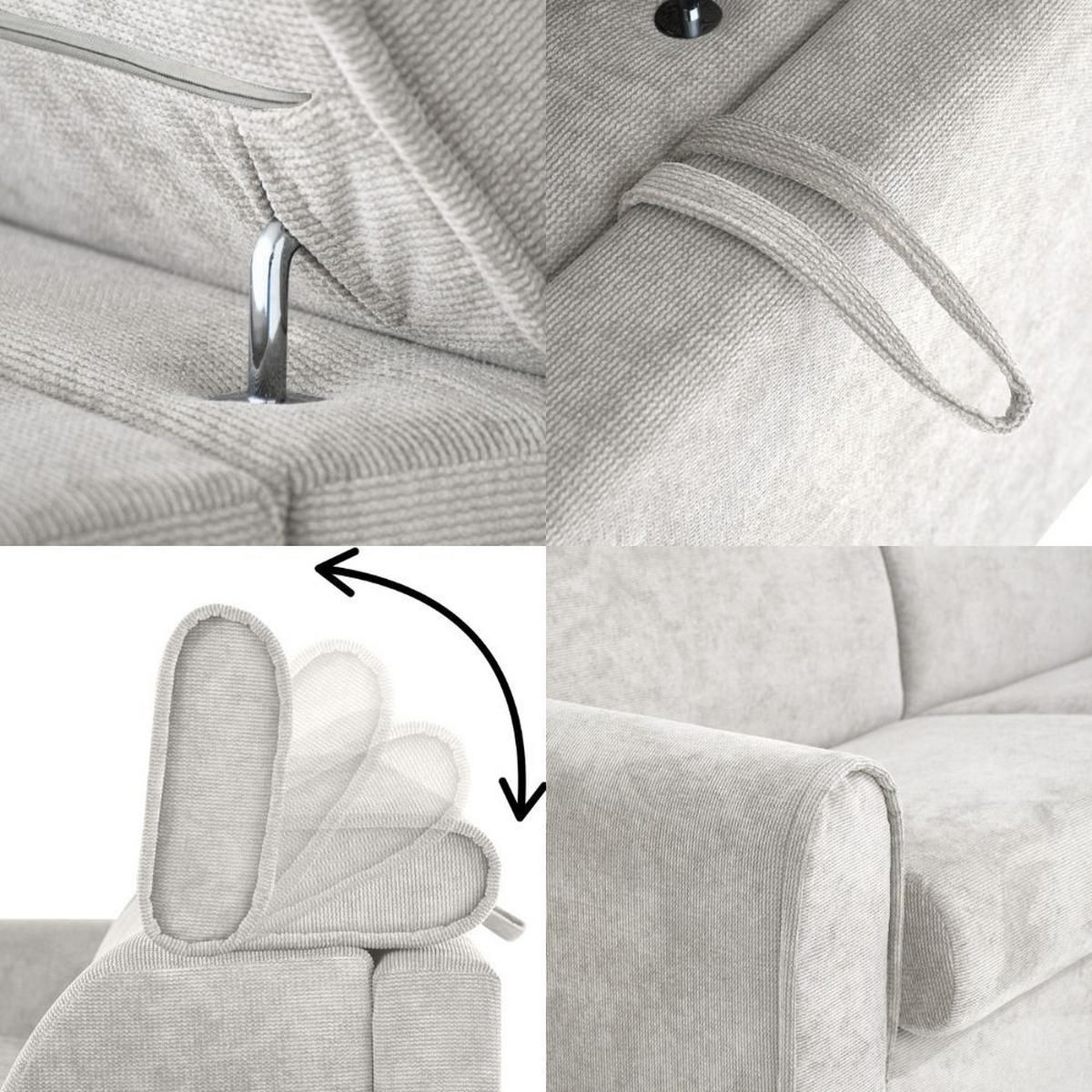 SCHLAFSOFA Pavarti mit italienischem Gestell, 160x195, Beige - Beige/Schwarz, Holzwerkstoff/Textil (214/88/100cm) - Beautysofa