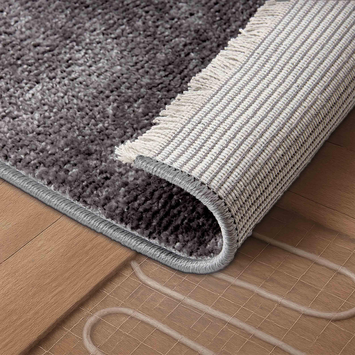 KURZFLORTEPPICH STEVIE - Anthrazit, Textil (160/230cm) - Astra