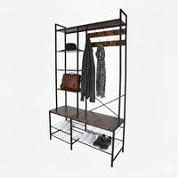 GARDEROBE - Multicolor, Holzwerkstoff/Metall (120/190/40cm) - Relaxdays