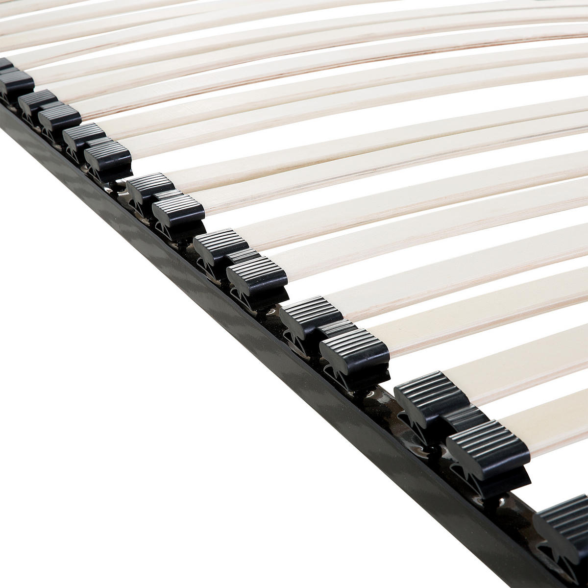 LATTENROST 160x200 cm Schwarz Combourg - Schwarz, Metall (160/21/200cm) - Beliani