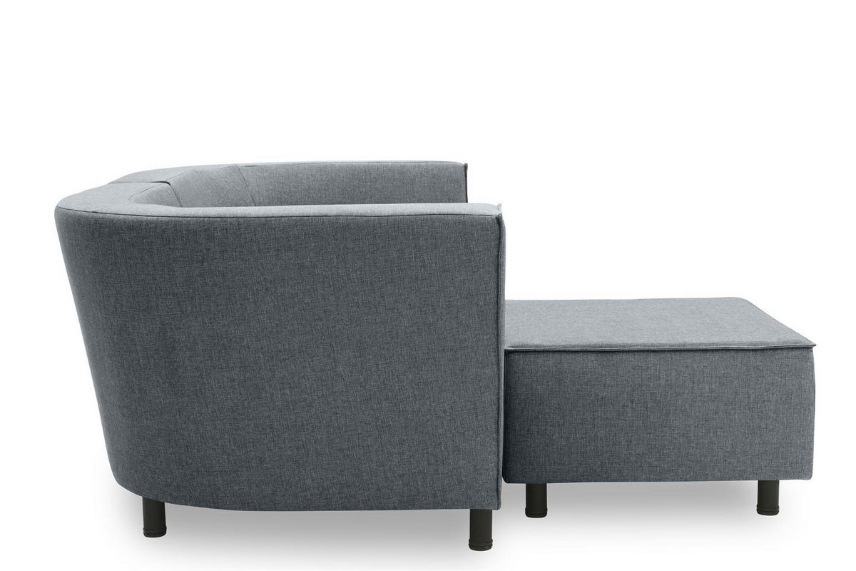 GARTENLOUNGE-SET 2 Brandie 206x77x176 mit Outdoorbezug in dunkelgrau - Grau, Kunststoff (206/77/176cm) - 58aufmkessel