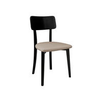 ESSZIMMERSTUHL Hugo VI - Beige/Schwarz, Holz/Textil (47/86/48cm) - MIRJAN24