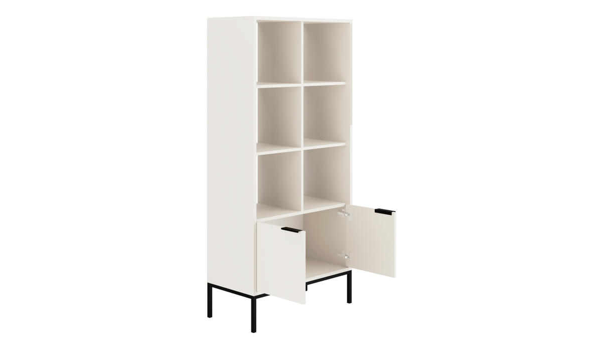 BÜCHERREGAL Austin 40/171,3/80 cm - Schwarz/Weiß, Holzwerkstoff (40/171/80cm) - Kocot Kids