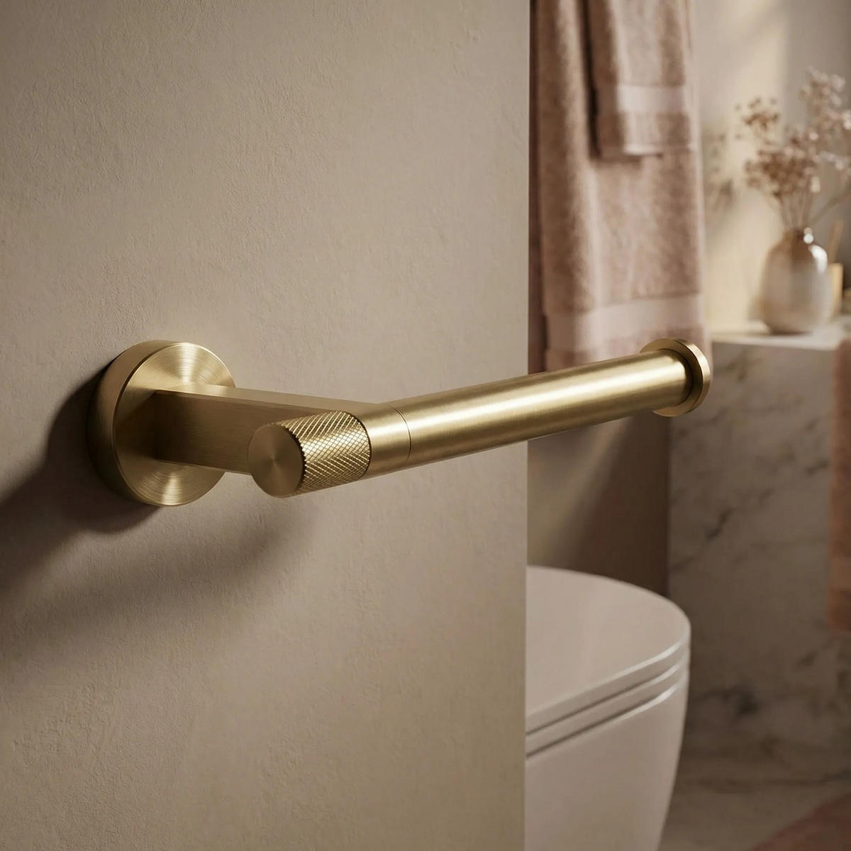 HALTER Für Toilettenpapier Rea 39105 Ori Brush Gold - Goldfarben, Metall (17/4/8cm) - REA