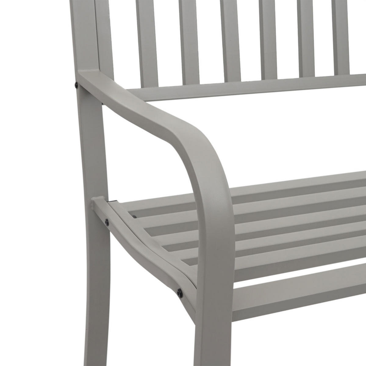 GARTENBANK Grau - Grau, Metall (128/87/58cm) - MCW