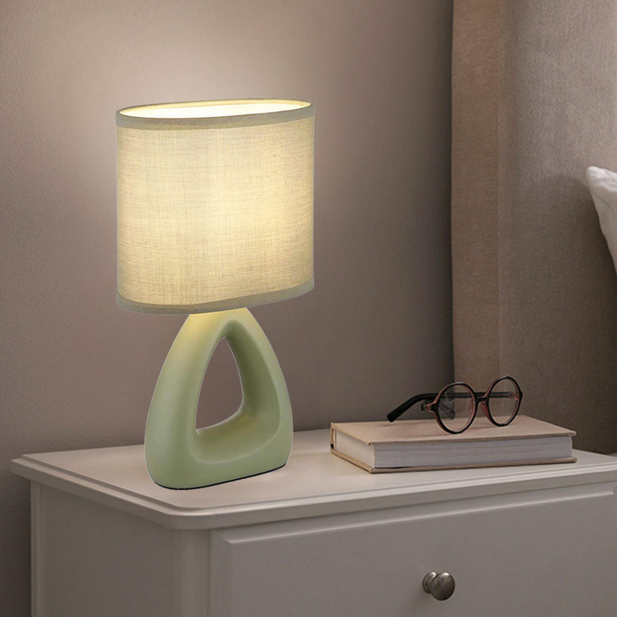 TISCHLEUCHTE Keramik Grün - Grün, Metall (17/10/30cm) - Globo Lighting