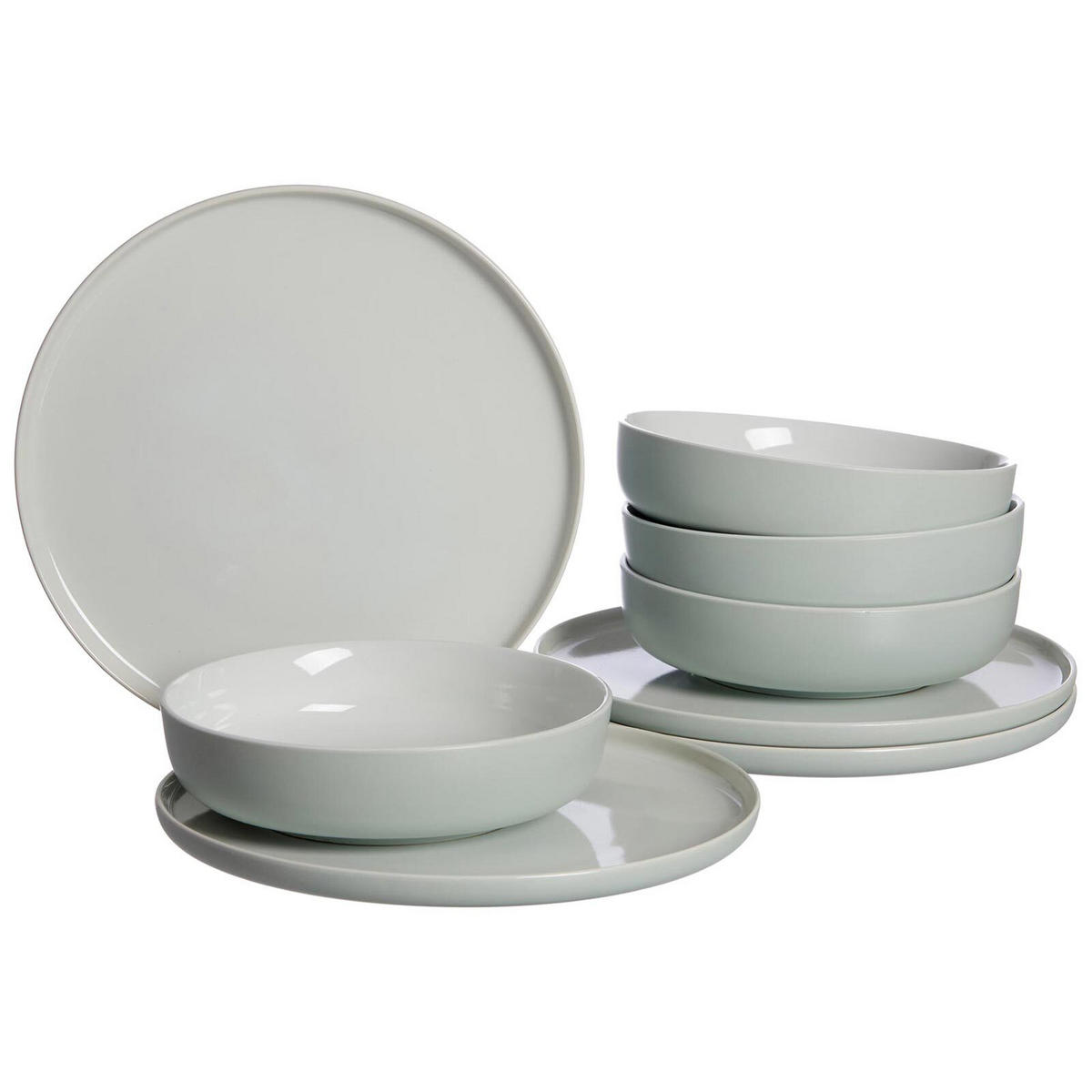 TAFELSERVICE Jasper mint 8er Set - Mintgrün, Keramik (1/1/1cm) - Ritzenhoff Breker