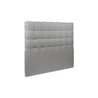 KOPFTEIL gepolstert - Gesteppt – grauer Bouclé-Stoff - 180 cm - Beige/Grau, Holz (180/120/10cm) - Sommeil de Plomb