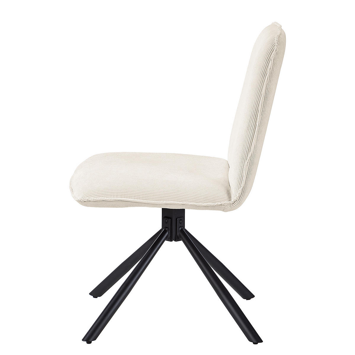 ESSZIMMERSTUHL - 2er-Set - Metall / Textil - Creme, Textil/Metall (50/88/62cm) - home24
