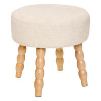 HOCKER aus Chenille Spolo 39/38/38 cm - Weiß, Textil (38/38/39cm) - Atmosphera Createur d´interieur