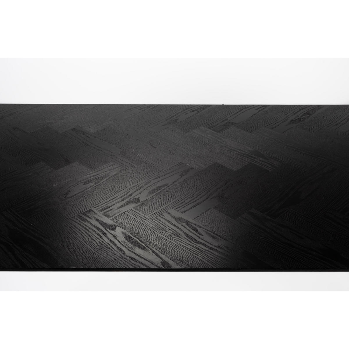 ESSTISCH Fabio Fischgrät 160x80 cm Schwarz - Schwarz, Holz (160/80/75cm) - Housecraft Living
