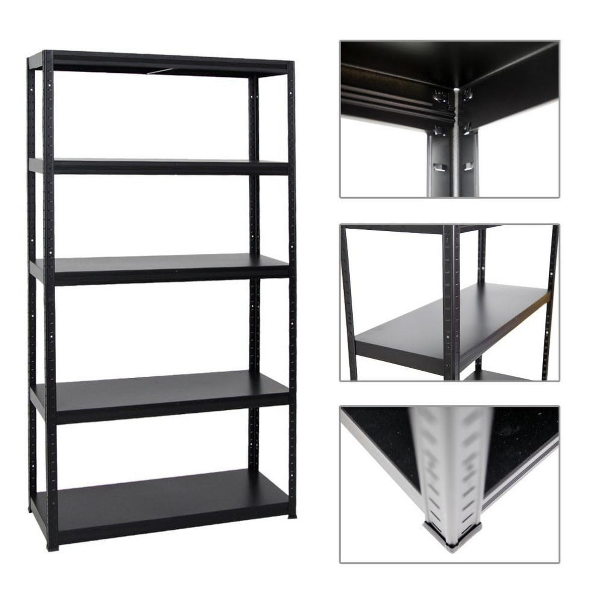 SCHWERLASTREGAL Steel Eagle 180x100x40 cm Fachlast 130 kg Schwarz - Schwarz, Metall (100/180/40cm) - PROREGAL