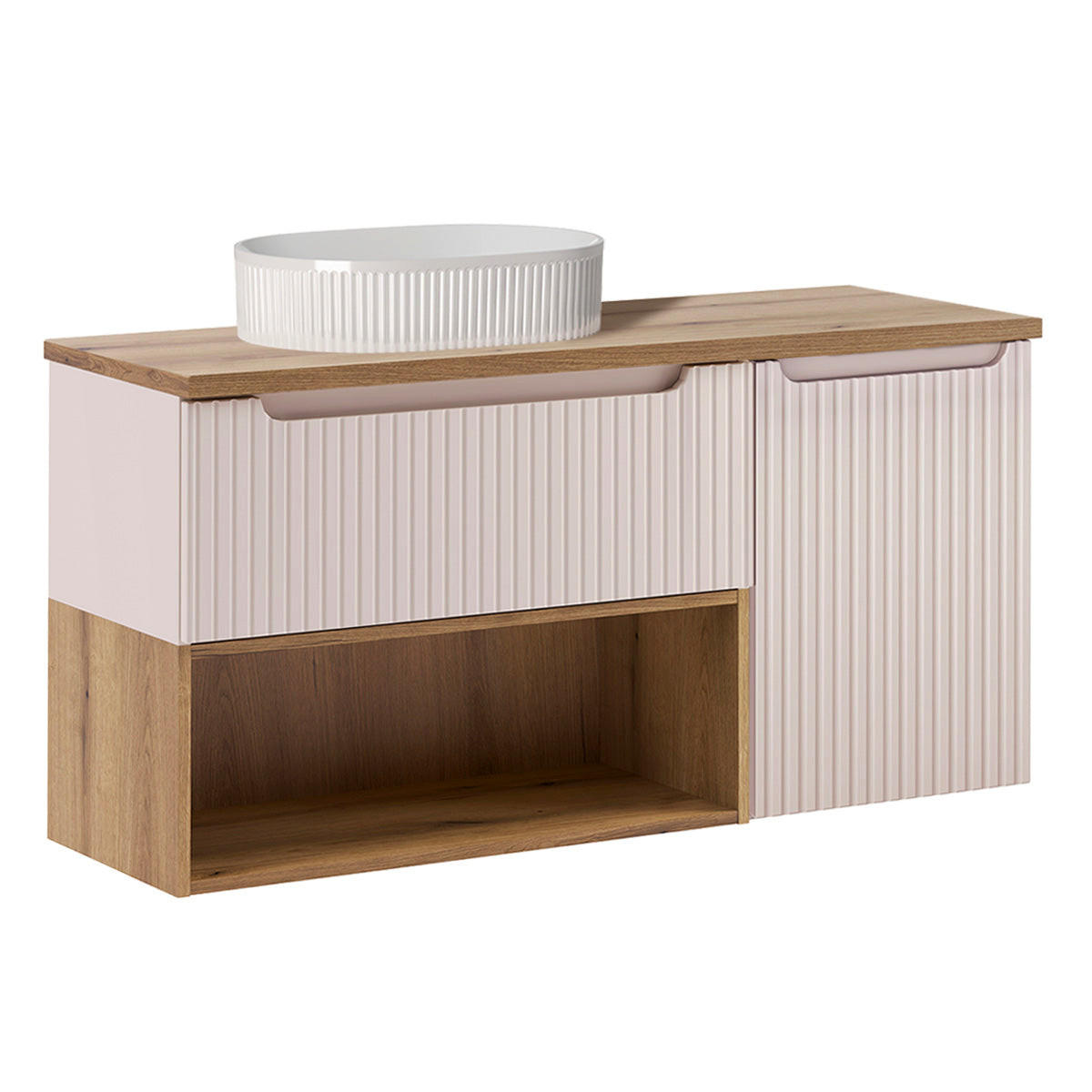 WASCHTISCH 120.4cm Riva Kaschmir - Beige, Holzwerkstoff (120.4/60/40cm) - Petits-meubles