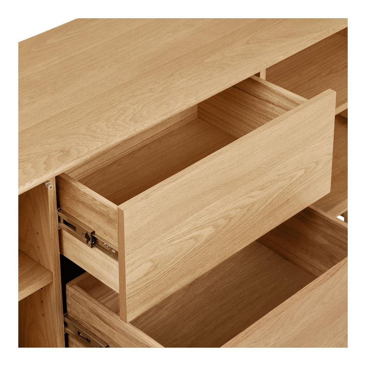 SIDEBOARD, Karna, Eiche, MDF, 45 x 180 x 75 cm - Eichefarben, Holzwerkstoff (45/75/180cm) - ebuy24